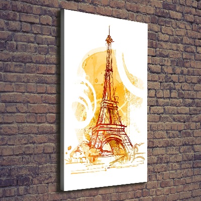 Quadro su tela canvas verticale Estate a Parigi
