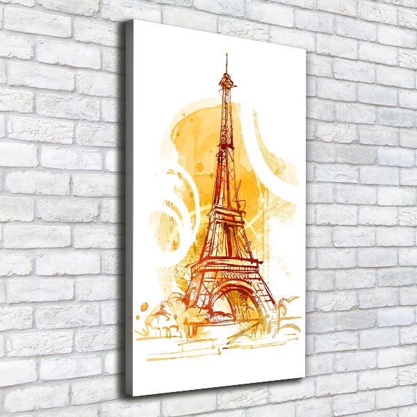 Quadro su tela canvas verticale Estate a Parigi