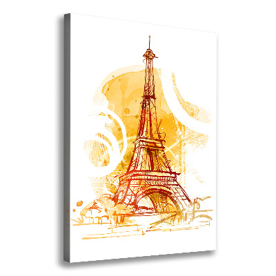 Quadro su tela canvas verticale Estate a Parigi