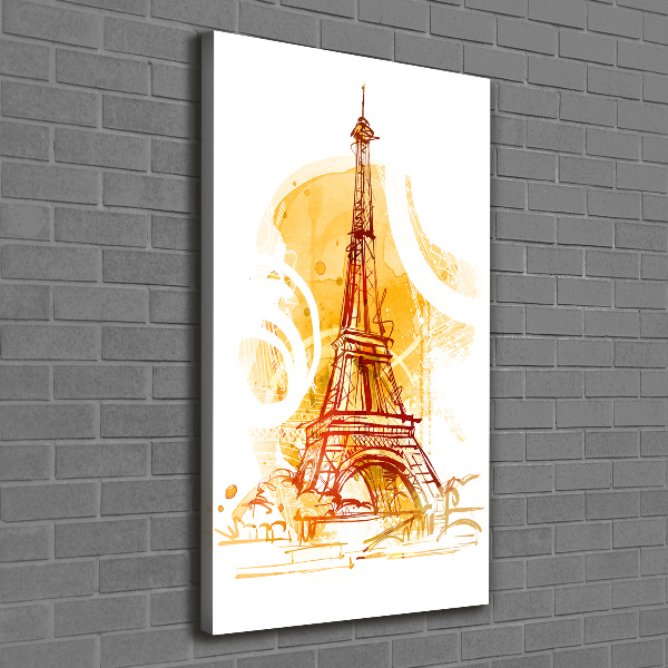 Quadro su tela canvas verticale Estate a Parigi
