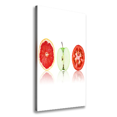 Stampa quadro su tela verticale Frutta e verdura