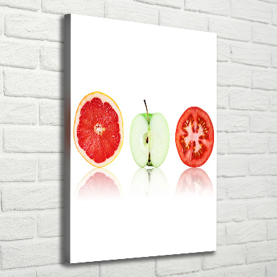 Stampa quadro su tela verticale Frutta e verdura