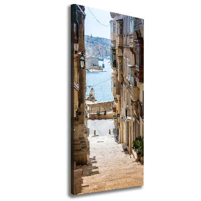 Quadro su tela canvas verticale Le strade di Malta