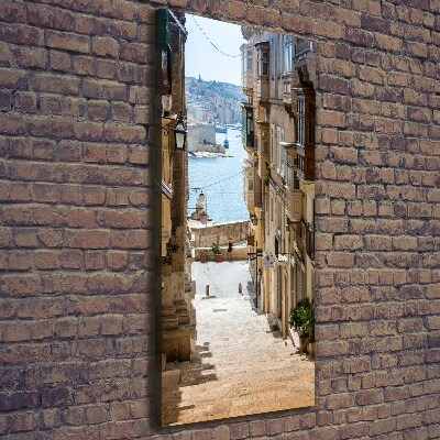 Quadro su tela canvas verticale Le strade di Malta