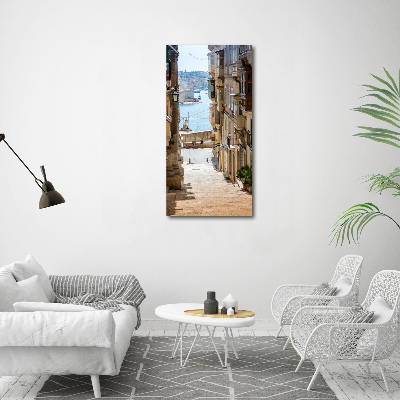 Quadro su tela canvas verticale Le strade di Malta