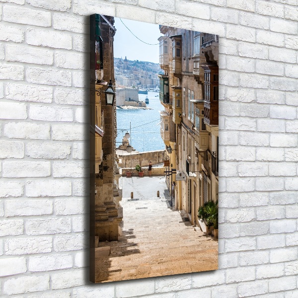 Quadro su tela canvas verticale Le strade di Malta