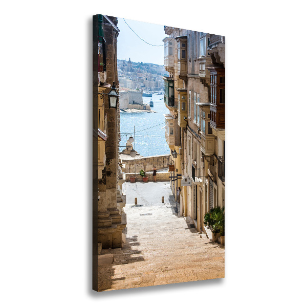 Quadro su tela canvas verticale Le strade di Malta