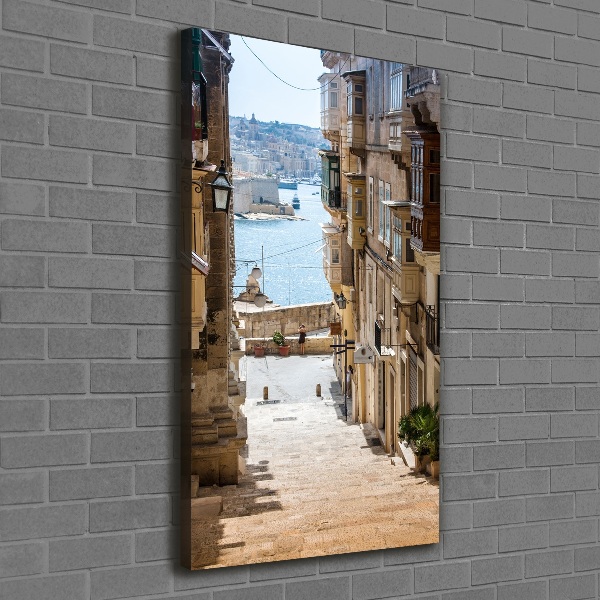 Quadro su tela canvas verticale Le strade di Malta