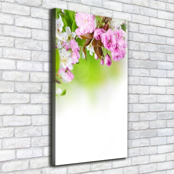 Quadro foto su tela verticale Fiori primaverili