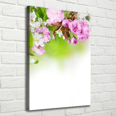 Quadro foto su tela verticale Fiori primaverili