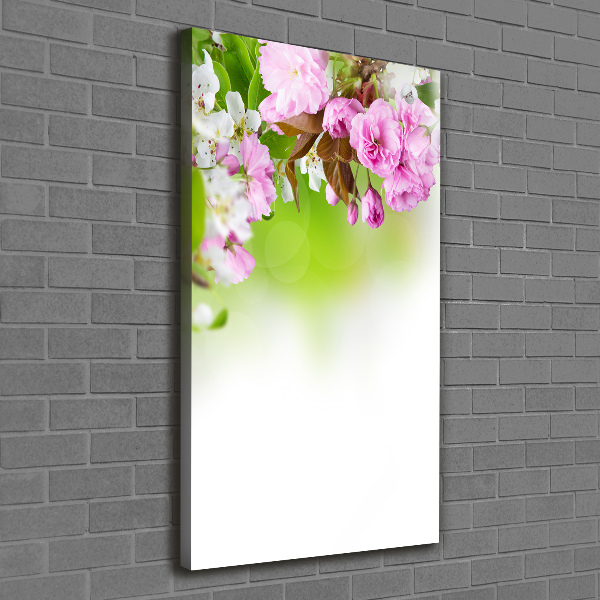 Quadro foto su tela verticale Fiori primaverili