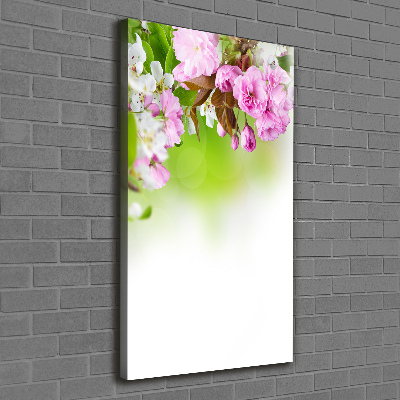 Quadro foto su tela verticale Fiori primaverili