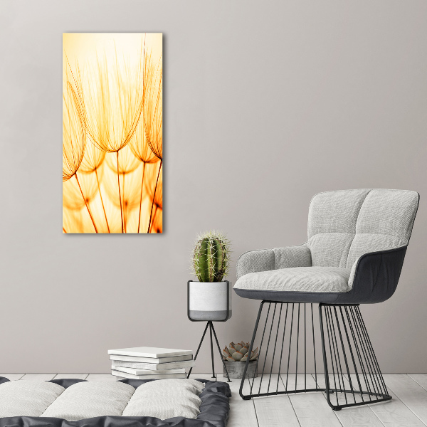 Quadro su tela canvas verticale Semi di tarassaco