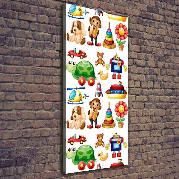 Quadro foto su tela verticale Giocattoli