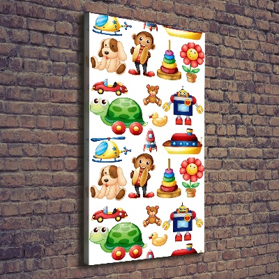 Quadro foto su tela verticale Giocattoli