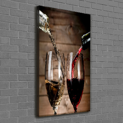 Quadro su tela canvas verticale Vino nei bicchieri