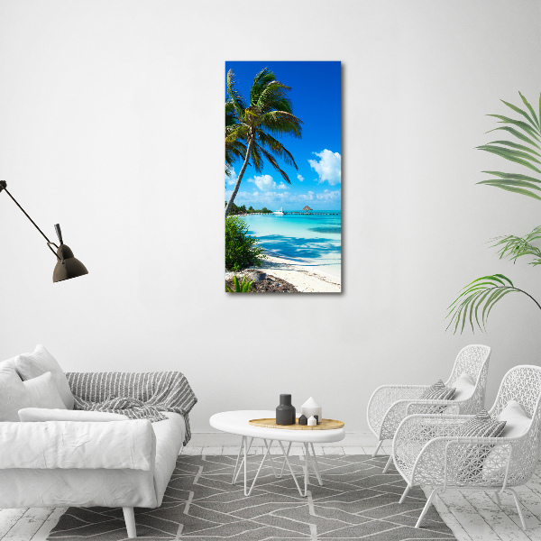 Quadro foto su tela verticale Spiaggia tropicale