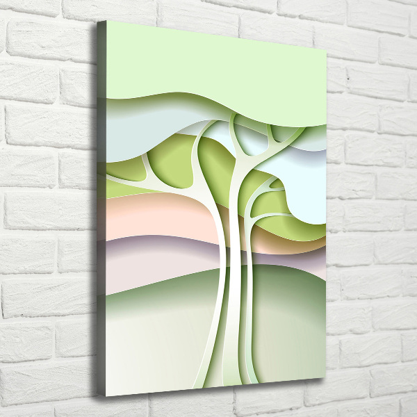 Quadro foto su tela verticale Albero astratto
