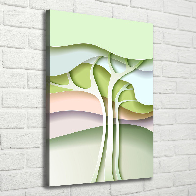Quadro foto su tela verticale Albero astratto