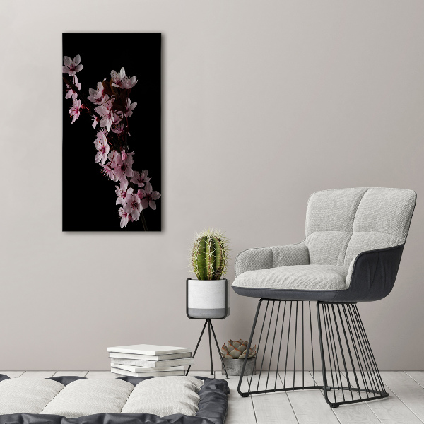 Quadro foto su tela verticale Fiori di ciliegio