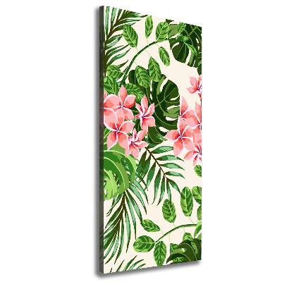 Quadro su tela canvas verticale Fiori hawaiani