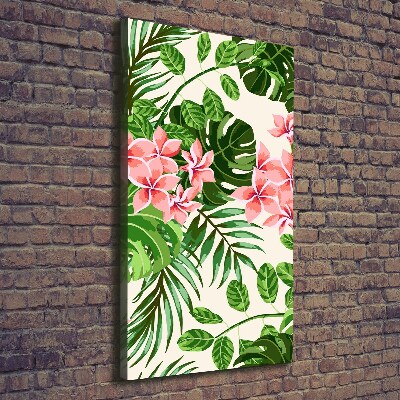 Quadro su tela canvas verticale Fiori hawaiani