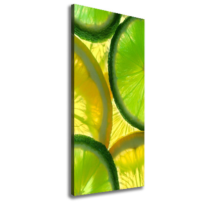 Quadro su tela canvas verticale Lime e limone