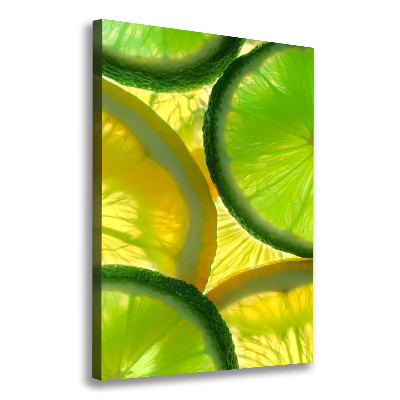 Quadro su tela canvas verticale Lime e limone