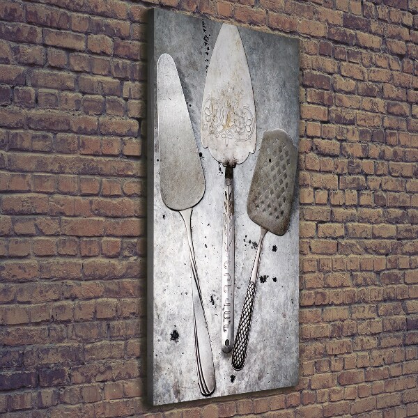 Quadro foto su tela verticale Utensili in metallo