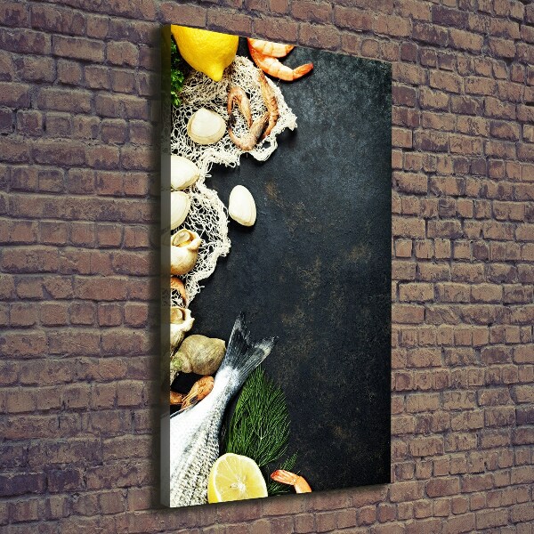Quadro su tela canvas verticale Frutti di mare