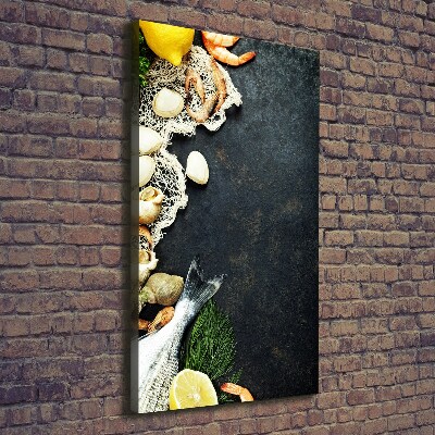Quadro su tela canvas verticale Frutti di mare