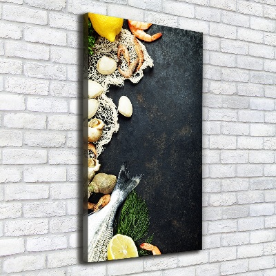 Quadro su tela canvas verticale Frutti di mare
