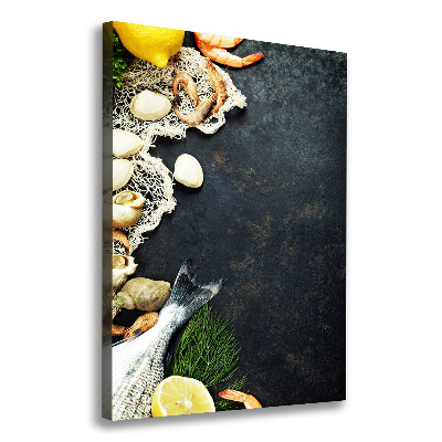 Quadro su tela canvas verticale Frutti di mare