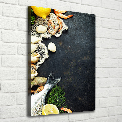 Quadro su tela canvas verticale Frutti di mare