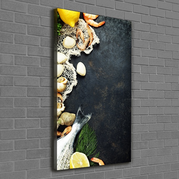Quadro su tela canvas verticale Frutti di mare