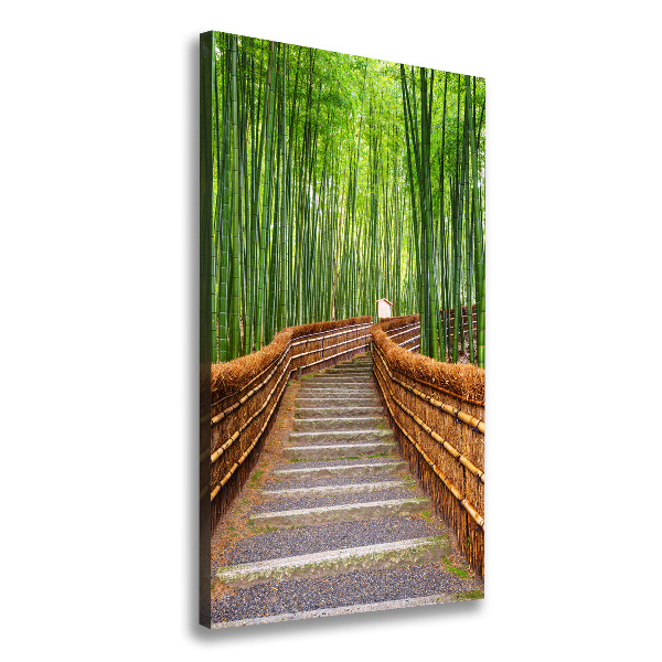 Quadro su tela canvas verticale Foresta di bambù