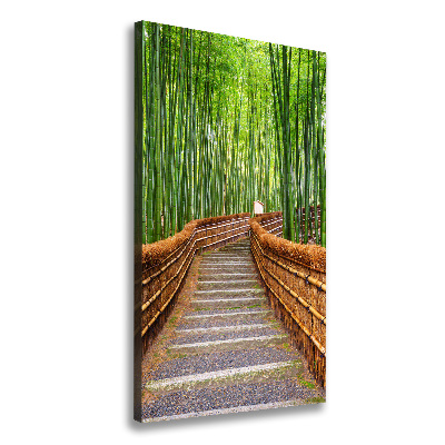 Quadro su tela canvas verticale Foresta di bambù