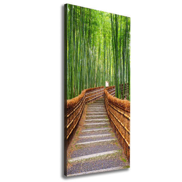 Quadro su tela canvas verticale Foresta di bambù