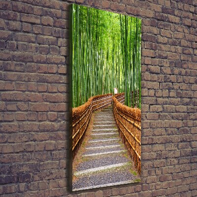 Quadro su tela canvas verticale Foresta di bambù