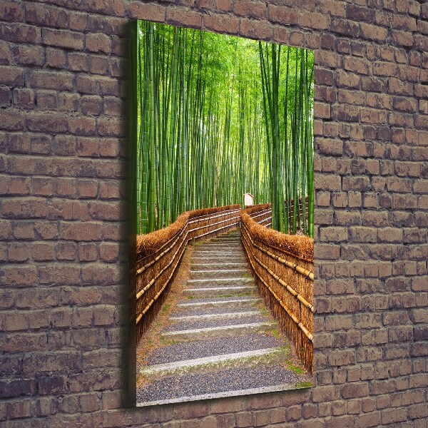 Quadro su tela canvas verticale Foresta di bambù