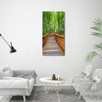 Quadro su tela canvas verticale Foresta di bambù