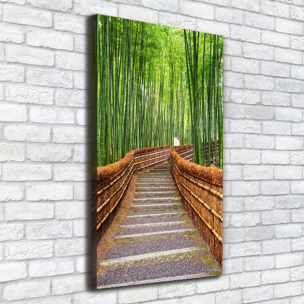 Quadro su tela canvas verticale Foresta di bambù