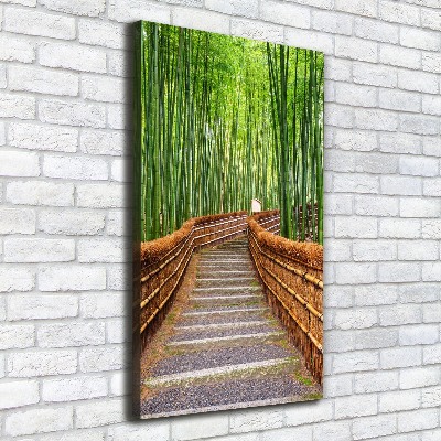 Quadro su tela canvas verticale Foresta di bambù