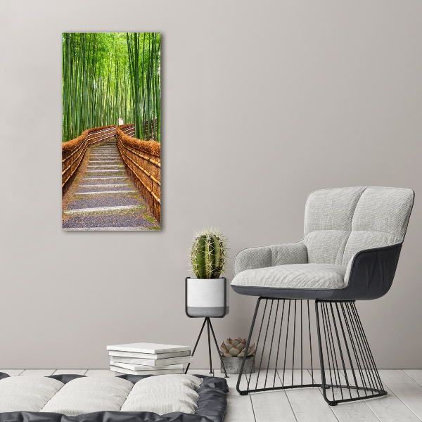 Quadro su tela canvas verticale Foresta di bambù