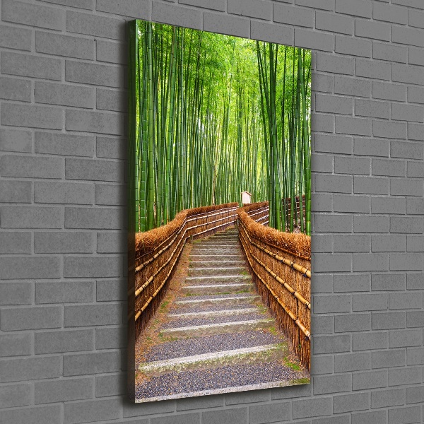 Quadro su tela canvas verticale Foresta di bambù