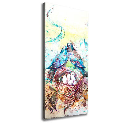 Quadro foto su tela verticale Famiglia