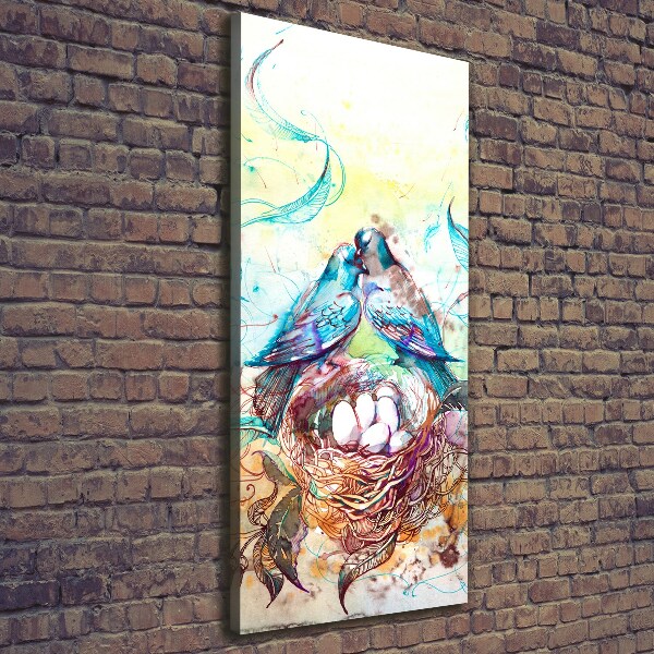 Quadro foto su tela verticale Famiglia