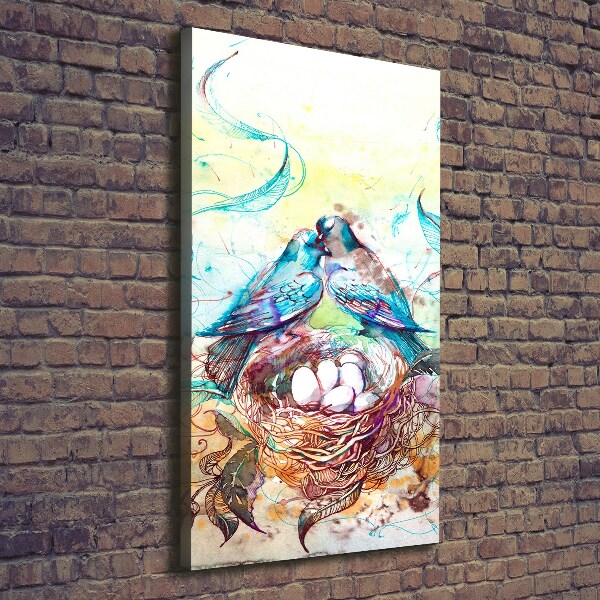 Quadro foto su tela verticale Famiglia