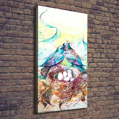 Quadro foto su tela verticale Famiglia