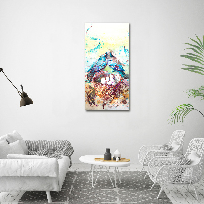 Quadro foto su tela verticale Famiglia